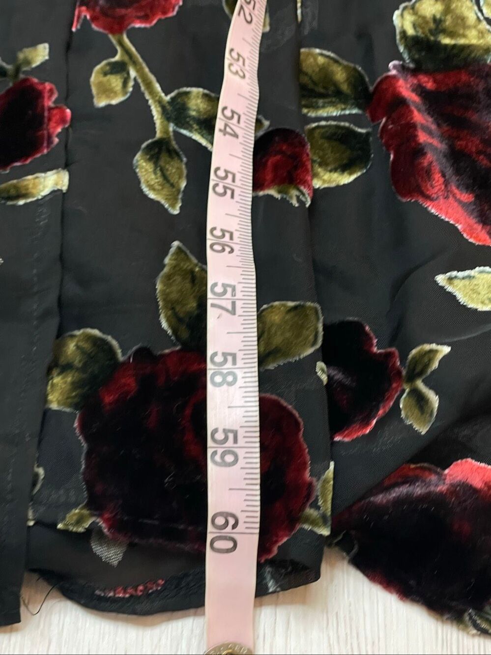 Baltic Born Dark Romantic Whimsigoth Velvet Floral Maxi Dress Black Rose Floral - Picture 9 of 12